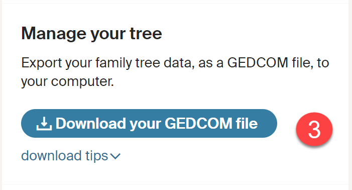 Download Your GEDCOM File Once It Is Created